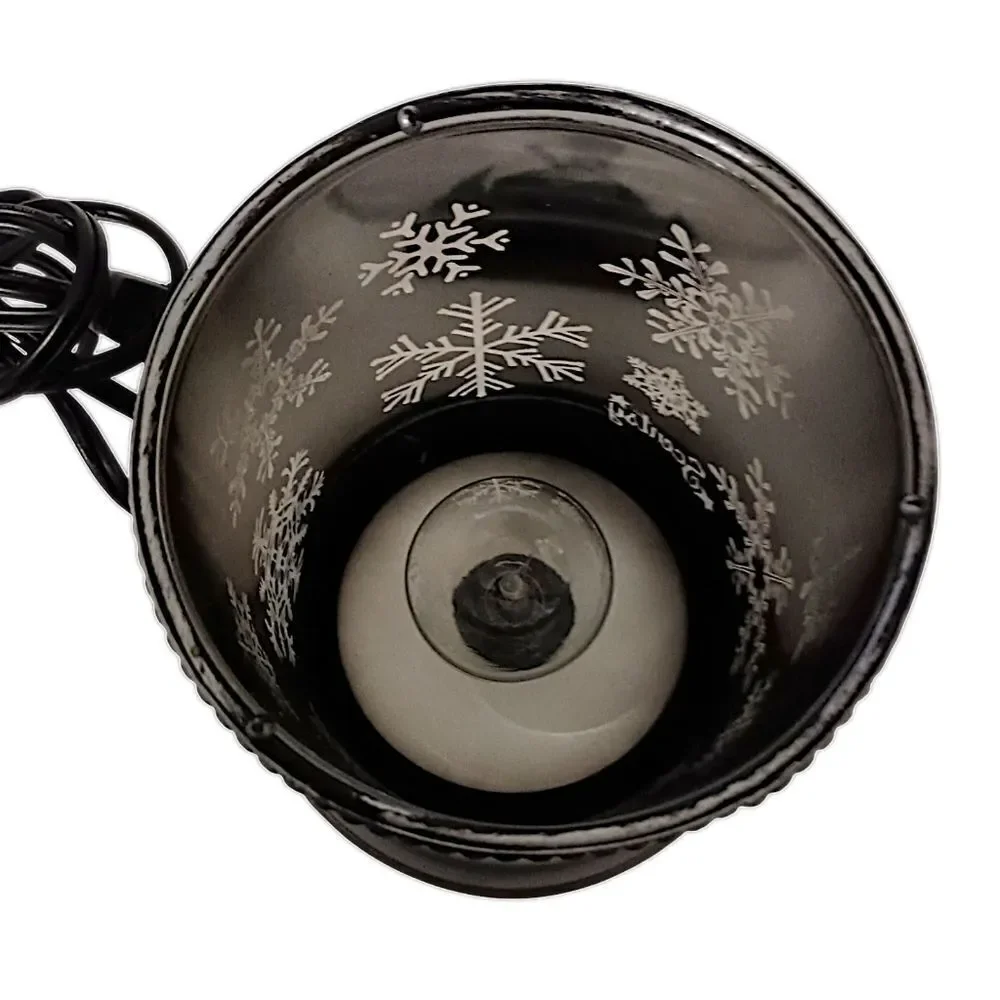 Scentsy Silver Frost Glass Shade Base Wax Warmer Lampshade Collection Snowflake.